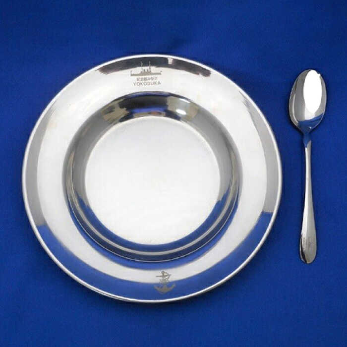 三笠カレー皿セット（カレー皿：直径23cm×深さ3cm、スプーン：長さ18cm）カレー皿 皿 お皿 スプーン すぷーん カレー 専用 セット【公益財団法人 三笠保存会】[AKBC004]