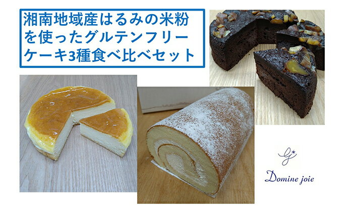 【ふるさと納税】湘南そだち米「はるみ」の米粉を使ったグルテンフリースイーツ3種食べ比べセット【冷凍便】 お菓子 洋菓子 チーズケーキ ロールケーキ ガトーショコラ 小麦粉不使用 小麦アレルギー 平飼い卵 ジャージー牛 しっとり