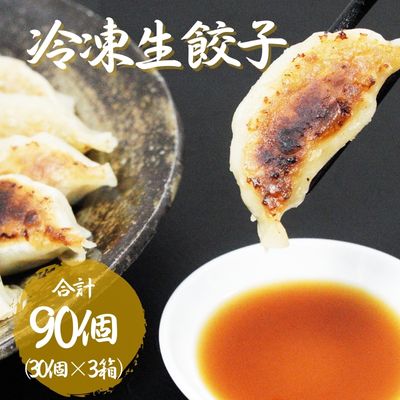 19位! 口コミ数「0件」評価「0」こだわりの餃子　湘南麻生製麺　冷凍生餃子90個　（30個×3箱）　【 加工品 惣菜 冷凍 製麺会社 もちもち パリッ 厳選 国産 ジューシー･･･ 