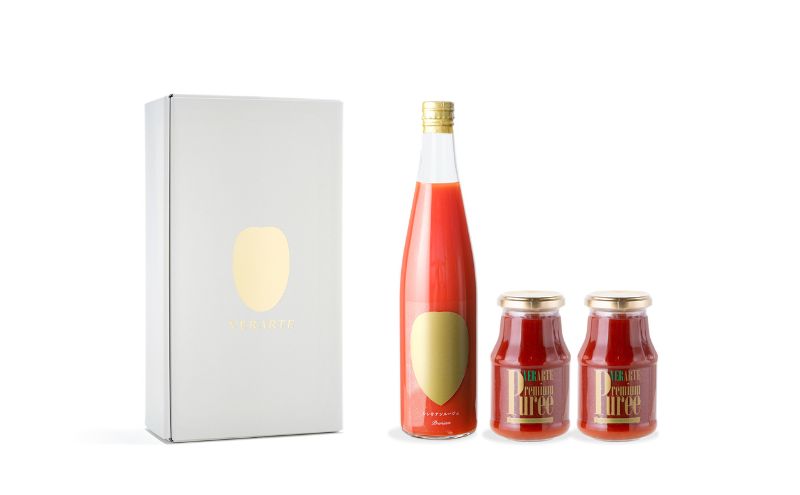 【ふるさと納税】シシリアンルージュ ジュース＆イタリアントマトピューレー（2本）セット　ギフトボックス入り