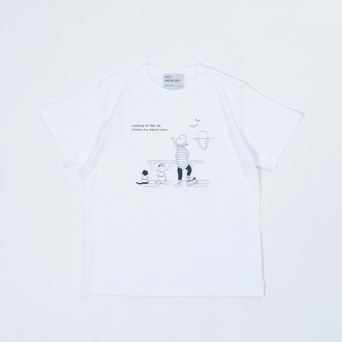 【ふるさと納税】《0》Sea heartイラストTシャツ WHITE 【KEYMEMORY鎌倉】 | ふるさと 納税 楽天ふるさと 神奈川 ファッション ブランド 鎌倉 服 洋服 レディース メンズ 女性 男性 ナチュラル シンプル 可愛い かわいい おしゃれ 有名 人気 おすすめ