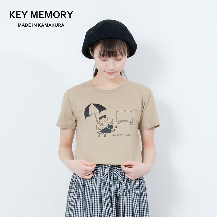 [0]GrenouilleイラストTシャツ BEIGE [KEYMEMORY鎌倉] | ふるさと 納税 楽天ふるさと 神奈川 ファッション ブランド 鎌倉 服 洋服 レディース メンズ 女性 男性 ナチュラル シンプル 可愛い かわいい おしゃれ 有名 人気 おすすめ