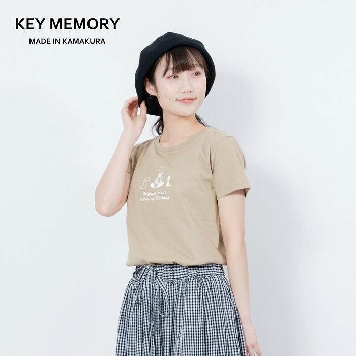 【ふるさと納税】《0》TIMEイラストTシャツBEIGE 【KEYMEMORY鎌倉】 | ふるさと 納税 楽天ふるさと 神奈川 ファッション ブランド 鎌倉 服 洋服 レディース メンズ 女性 男性 ナチュラル シンプル 可愛い かわいい おしゃれ 有名 人気 おすすめ