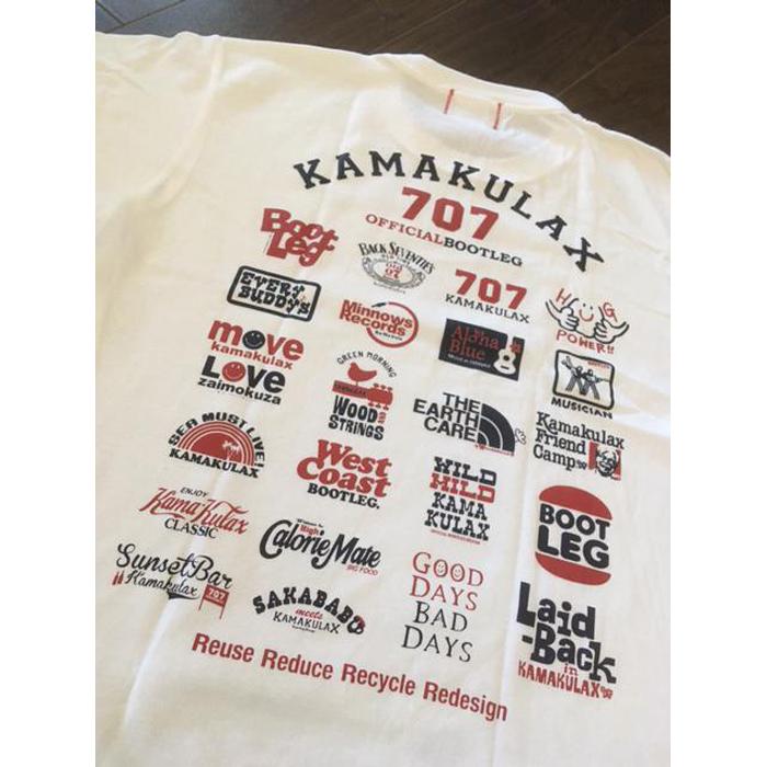 【ふるさと納税】鎌倉ブランドの老舗「KAMAKULAX」の定番オリジナルALL LOGO Tシャツ【ホワイト】Mサイズ
