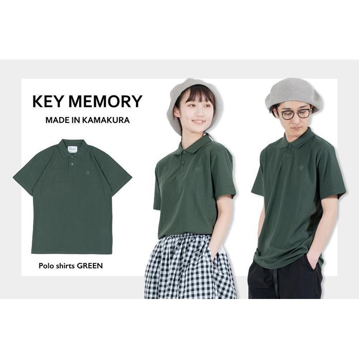 【ふるさと納税】《0》KMポロシャツ GREEN　レディースフリーサイズ 【KEYMEMORY鎌倉】 | ふるさと 納税 楽天ふるさと 神奈川 ファッション ブランド 鎌倉 服 洋服 レディース メンズ 女性 男性 ナチュラル シンプル 可愛い かわいい おしゃれ 有名 人気 おすすめ