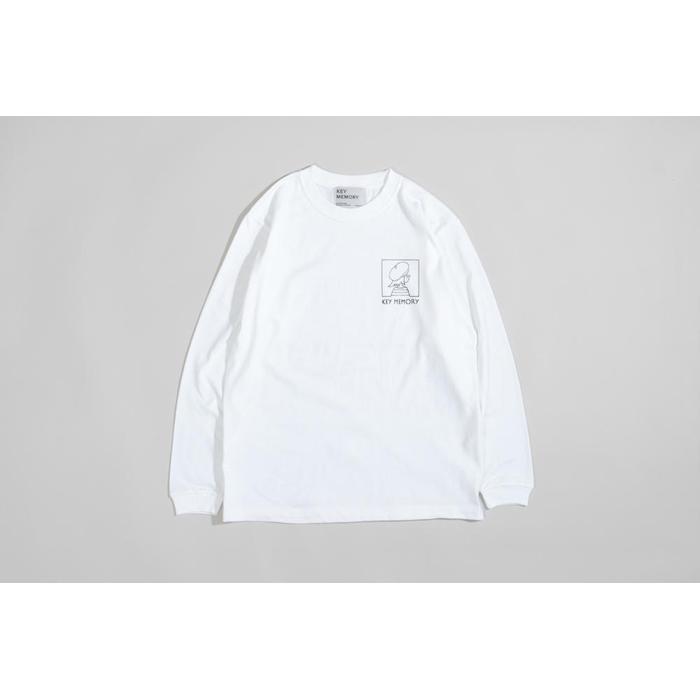 【ふるさと納税】《0》ウィンドーイラストロングTシャツ　WHITE 【KEYMEMORY　鎌倉】 | ふるさと 納税 楽天ふるさと 神奈川 ファッション ブランド 鎌倉 服 洋服 レディース メンズ 女性 男性 ナチュラル シンプル 可愛い かわいい おしゃれ 有名 人気 おすすめ