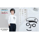 【ふるさと納税】《3》セーラー帽イラストロングTシャツ WHITE 【KEYMEMORY 鎌倉】 | ふるさと 納税 楽天ふるさと 神奈川 ファッション ブランド 鎌倉 服 洋服 レディース メンズ 女性 男性 ナチュラル シンプル 可愛い かわいい おしゃれ 有名 人気 おすすめ