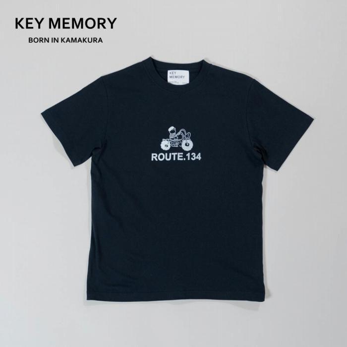 [KEYMEMORY 鎌倉]ルート134イラストTシャツ NAVY