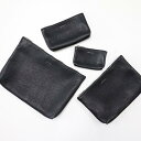 【ふるさと納税】MASSTARD -MINIMAL LEATHER POUCH LARGE- BLACK | バッグ ファッション 人気 おすすめ 送料無料