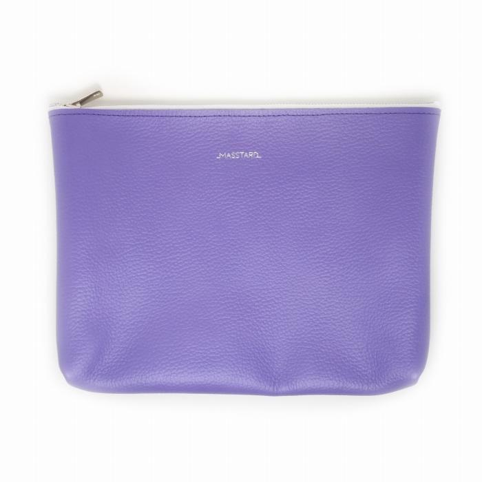 【ふるさと納税】MASSTARD -MINIMAL LEATHER POUCH LARGE- PURPLE | バッグ ファッション 人気 おすすめ 送料無料