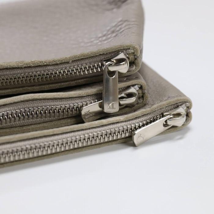 【ふるさと納税】MASSTARD -MINIMAL LEATHER POUCH MEDIUM- GREIGE | バッグ ファッション 人気 おす...