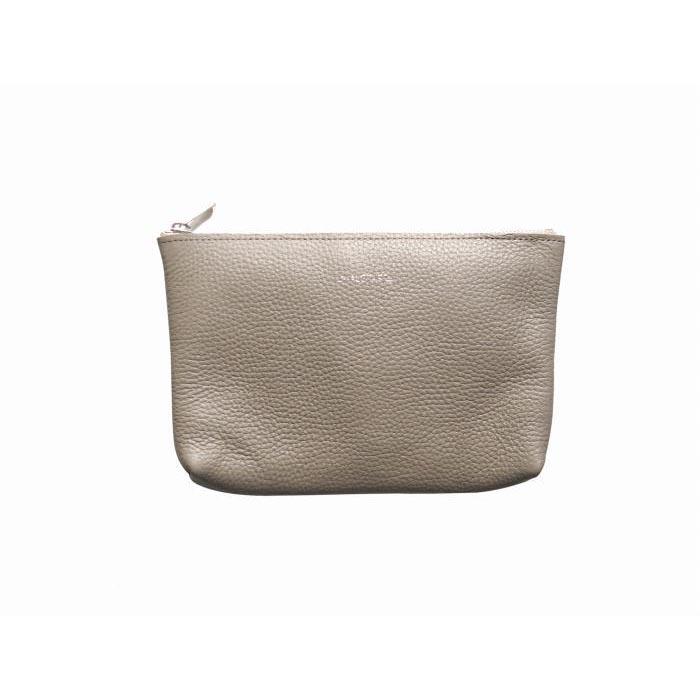 【ふるさと納税】MASSTARD -MINIMAL LEATHER POUCH MEDIUM- GREIGE | バッグ ファッション 人気 おすすめ 送料無料