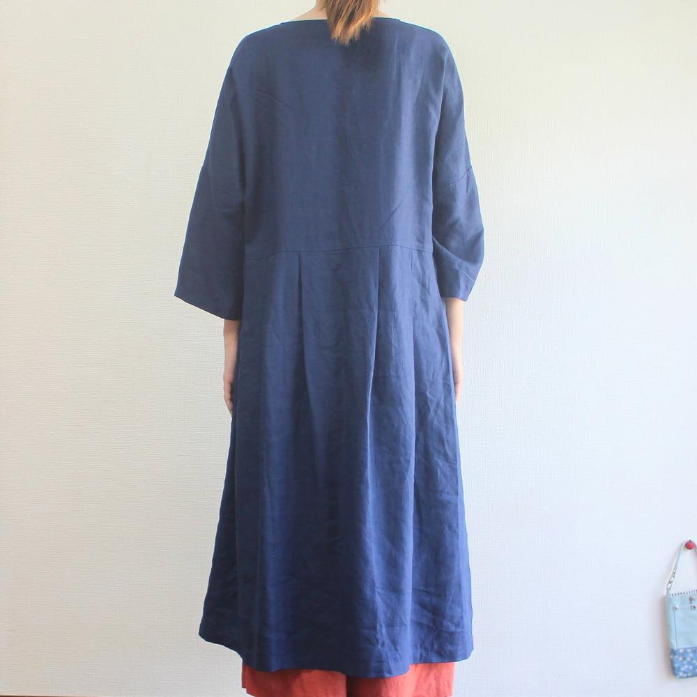 【ふるさと納税】北鎌倉のアトリエよりお届け　フレンチリネンタックワンピース | 衣料 ファッション 人気 おすすめ 送料無料