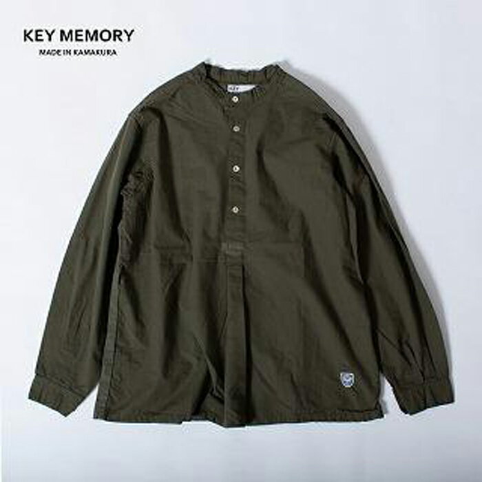 【ふるさと納税】【1サイズ】Grandpa shirt OLIVE|ふるさと 納税 楽天ふるさと 神奈川県 神奈川 鎌倉市 鎌倉 支援品 支援 返礼品 返礼 シャツ トップス カットソー おしゃれ オシャレ 服 レディース メンズ スリーピングシャツ ヘンリーネック 長袖 グランパシャツ お礼の品