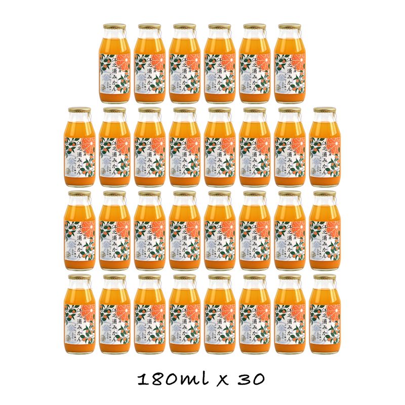 定期便 3回 小田原産江之浦みかん100%ストレートジュース180ml30本[ みかんジュース 神奈川県 小田原市 ]