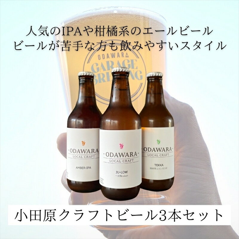 【ふるさと納税】おまかせクラフトビール3本セット クラフトビール・地ビール【 ビール お酒 神奈川県 小田原市 】
