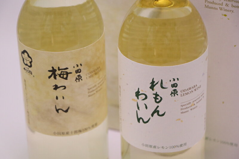 城下町小田原の飲み比べわいんAセット(2本セット)[小田原の飲み比べわいんAセット 飲み比べ お酒 れもんわいん 梅わいん 小田原産レモン 小田原産梅 十郎梅 高品質の十郎梅 小田原特産品使用 神奈川県 小田原市 ]