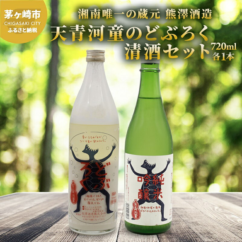 【湘南唯一の蔵元】熊澤酒造 天青河童のどぶろく・清酒セット（720ml×各1本）天青河童の純米吟醸 ※2024年5月以降に順次配送　【 お酒 日本酒 純米吟醸酒 吟醸酒 アルコール こだわり 蔵元 清酒 井戸 お米 汲み上げ 酵母 酸味 】