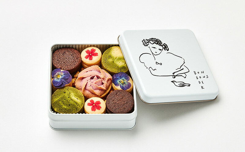 【ふるさと納税】焼き菓子詰め合わせ　La Boîte à bonheur -la fleur -クッキー缶＋フィナンシェ9個 焼菓子 グルテンフリー 米粉 スイーツ 洋菓子 プレゼント ギフト 贈り物 茅ヶ崎市 神奈川