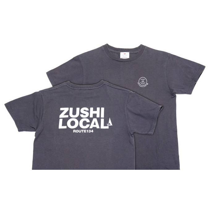 【ふるさと納税】逗子オリジナルTシャツ　(ZUSHI LOCAL)　デニムカラー　【服・男性・メンズ・ファッション・女性・レディース】