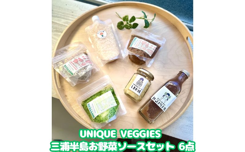 【ふるさと納税】UNIQUE VEGGIES 三浦半島お野菜ソースセット 6点（冷凍）　【 フードロス もったいない 無添加 スープ キャベツ 酢漬け 大根 キムチ ネギ味噌 青唐辛子 タバスコ もずく 切り干し カブ ポタージュ 】