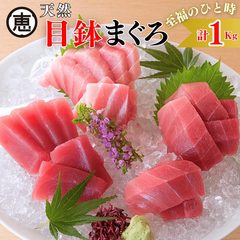 【ふるさと納税】A28-001【至福のひと時】天然目鉢まぐろ 1kg（大トロ200g，中トロ400g，赤身400g）