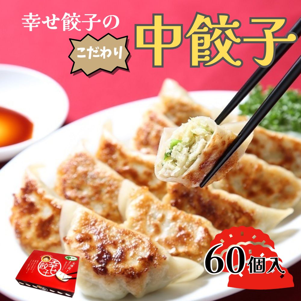 【ふるさと納税】ボリューム満点こだわり中餃子60個入り|餃子 冷凍 お取り寄せ 国産 国産野菜 国産豚肉 おいしい ブランド豚 冷凍餃子 大容量 水餃子 大餃子...