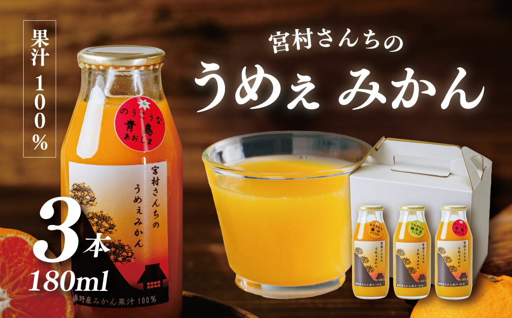 年内発送受付中!秦野産みかんストレートジュース(3本) | おまかせ 農家 果物 みかん デザート 果汁100% 搾りたて 新鮮 美味 おいしい オレンジジュース フレッシュ 柑橘 旬 ストレート 濃厚 飲みきり サイズ 飲みやすい お子様 健康 ビタミン 神奈川 秦野