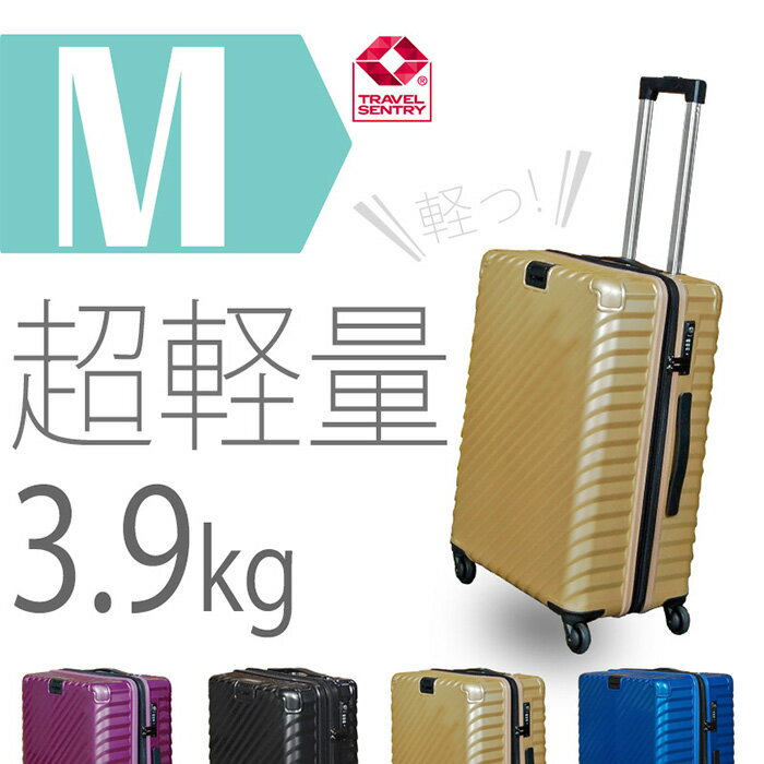 TOMAXライトキャリー中型ゴールド 3.9kg / キャリーバック スーツケース カバン キャスター装備 ロック装備 拡張ジッパー 送料無料 神奈川県