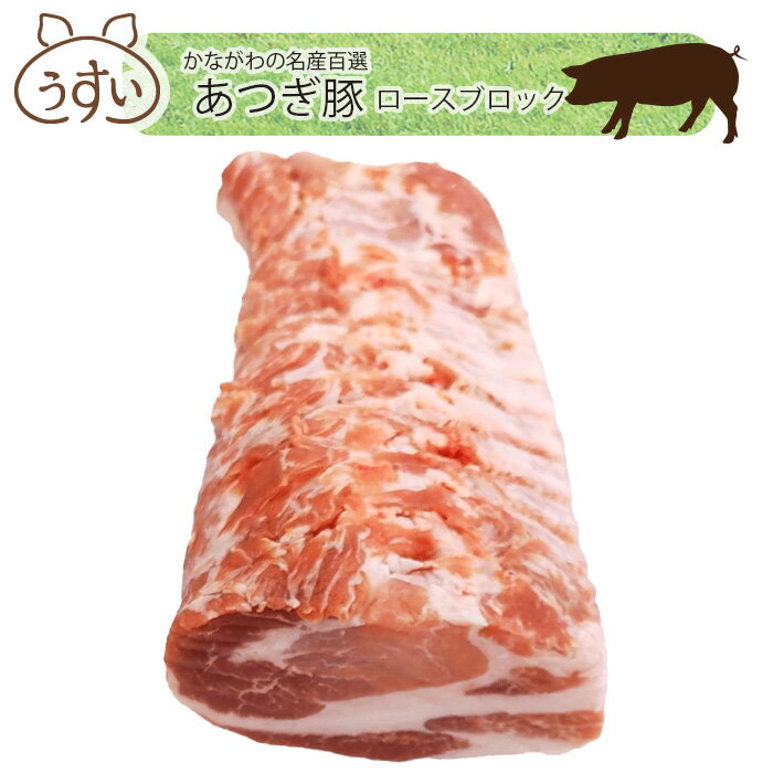 【ふるさと納税】 かながわの名産100選　あつぎ豚　ロースブロック ／ ブランド豚 お肉 甘み 鮮度 品質..