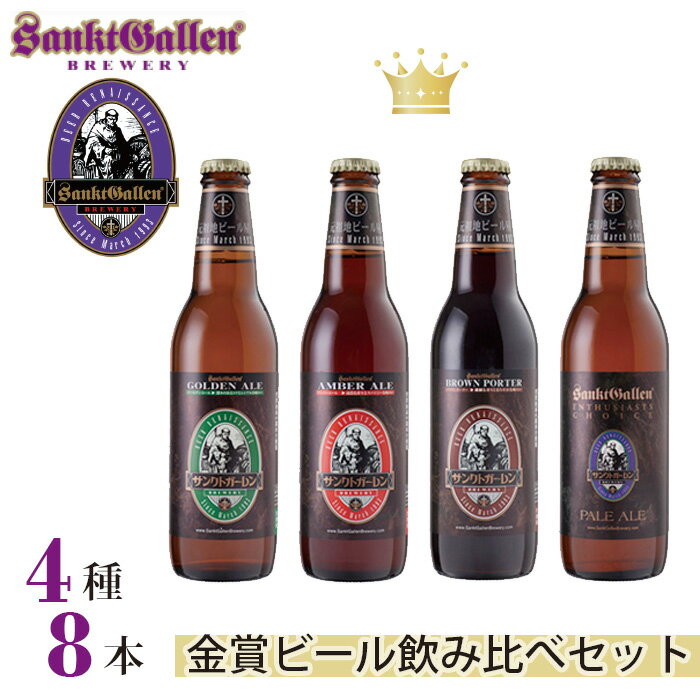 サンクトガーレン金賞ビール4種8本飲み比べセット / 地ビール 瓶ビール プレミアム 送料無料 神奈川県