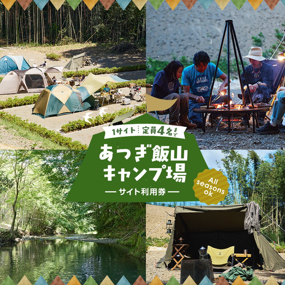 【ふるさと納税】【オールシーズンOK！】あつぎ飯山キャンプ場サイト利用券 ／ 体験 キャンプ アウトド..