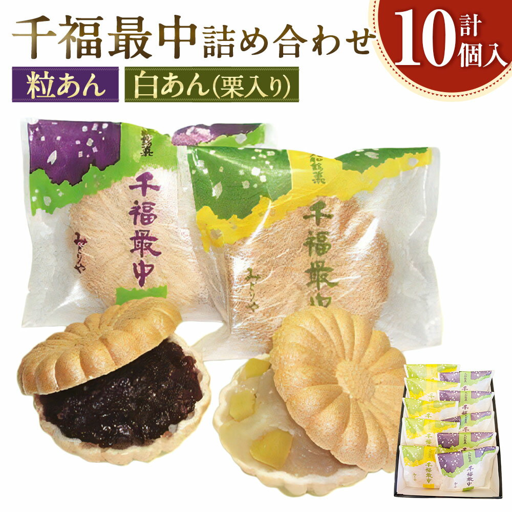 【ふるさと納税】第二十回全国菓子博金賞受賞 千福最中 粒あん・白あん（栗入り） 10個入（各種5個入 ...