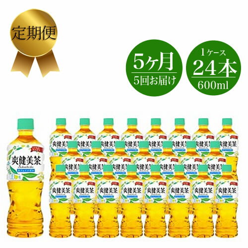 楽天神奈川県海老名市【ふるさと納税】定期便 5カ月 爽健美茶600ml×24本セット【配送不可地域：北海道・九州・沖縄・離島】【お茶 ペットボトル 飲料 緑茶 健康 定期便 5カ月 爽健美茶600ml×24本セット 1993年 爽やかさ 健やかさ 神奈川県 海老名市 】