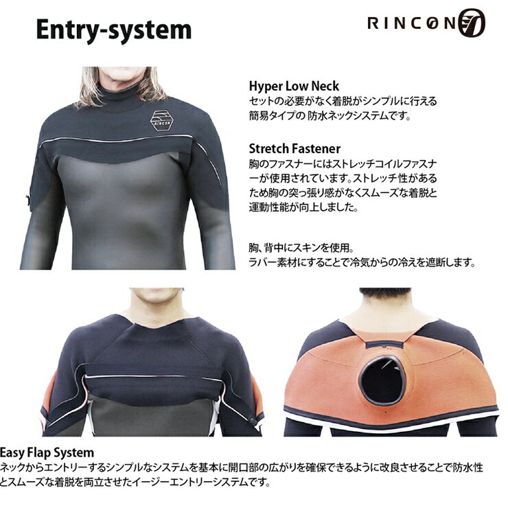 【ふるさと納税】ウエットスーツ RINCON 5/3mm起毛　 LONG-CHEST-ZIP フルスーツ WINTER仕様　Lサイズ