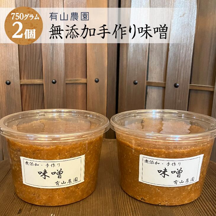 有山農園の無添加手作り味噌750g×2パック|味噌 特産品 発酵食品 美味しい お味噌汁 出汁 無添加 手作り 人気 身体に優しい神奈川県 座間市※着日指定不可※離島への配送不可