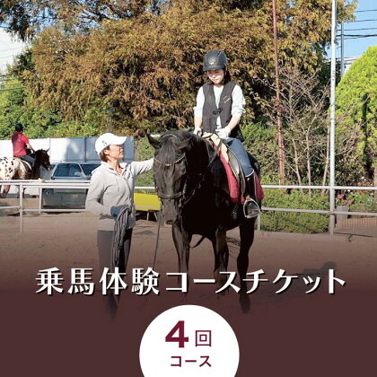 乗馬体験コースチケット4回コース｜乗馬体験 レンタル付 乗馬 乗馬散歩 馬 自然 初心者 安心 スポーツ アウトドア