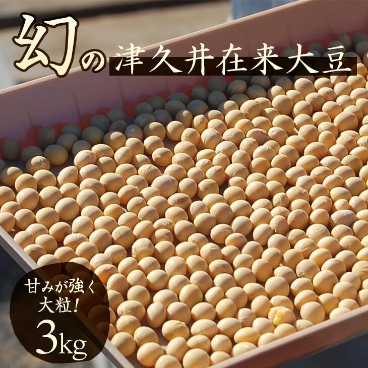 21位! 口コミ数「0件」評価「0」座間市産　津久井在来大豆　3kg｜ ヘルシー プロテイン イソフラボン 大豆 国産 無添加 業務用