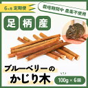 【ふるさと納税】【定期便6ヵ月】足柄産ブルーベリーのかじり木100g×6回<毎月お届け>【 ペット 神奈川県 南足柄市 】