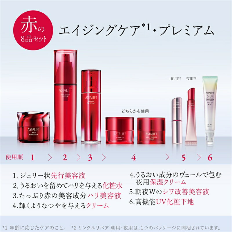 【ふるさと納税】富士フイルム アスタリフト《エイジングケア プレミアム8点セット 》アスタリフト( 各1個）【化粧品 コスメ スキンケア メイク エイジング 富士フイルム アスタリフト エイジングケア プレミアム8点セット 】