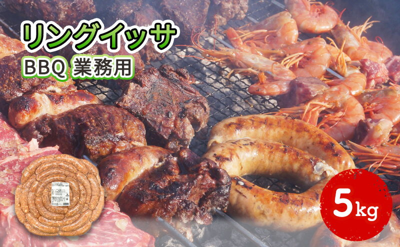 【ふるさと納税】リングイッサ BBQ 業務用 5kg　【 生ソーセージ 肉本来の旨味 特大生ソーセージ ジューシー バーベキュー パーティー ブラジル式生ソーセージ 】