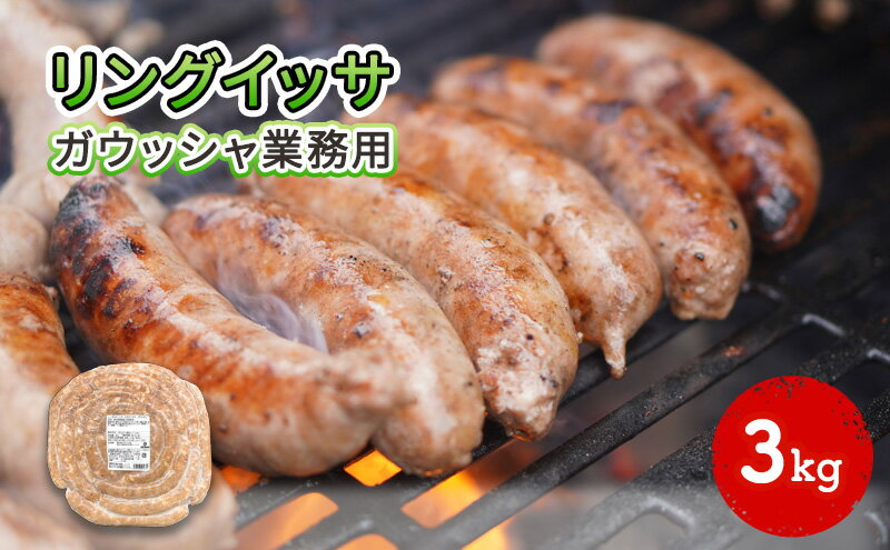 【ふるさと納税】リングイッサ ガウッシャ業務用 3kg　【 肉本来の旨味 豚肉生ソーセージ ボリューミー イベント BBQ ブラジル式生ソーセージ 生ソーセージ 】