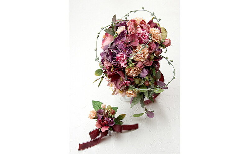 【ふるさと納税】造花 枯れないお花 ウェディングブーケを作るワークショップチケット アーティフィシャルフラワー 結婚式 ラウンドブーケ オーバルブーケ 花材 資材 レッスン料込 あーとみゆき 神奈川県綾瀬市 f142182-ayase-10000581 神奈川県綾瀬市 サンプル画像2