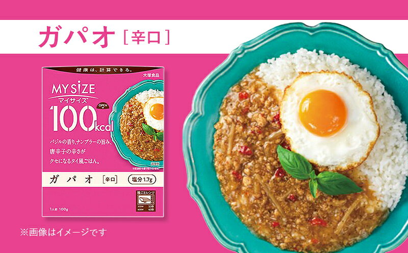 【ふるさと納税】大塚食品 マイサイズ 100kcal ガパオ（辛口） 10個 レトルト タイ料理 美味しい おすすめ 防災 神奈川県 綾瀬市 f142182-ayase-10000706 神奈川県綾瀬市 サンプル画像2