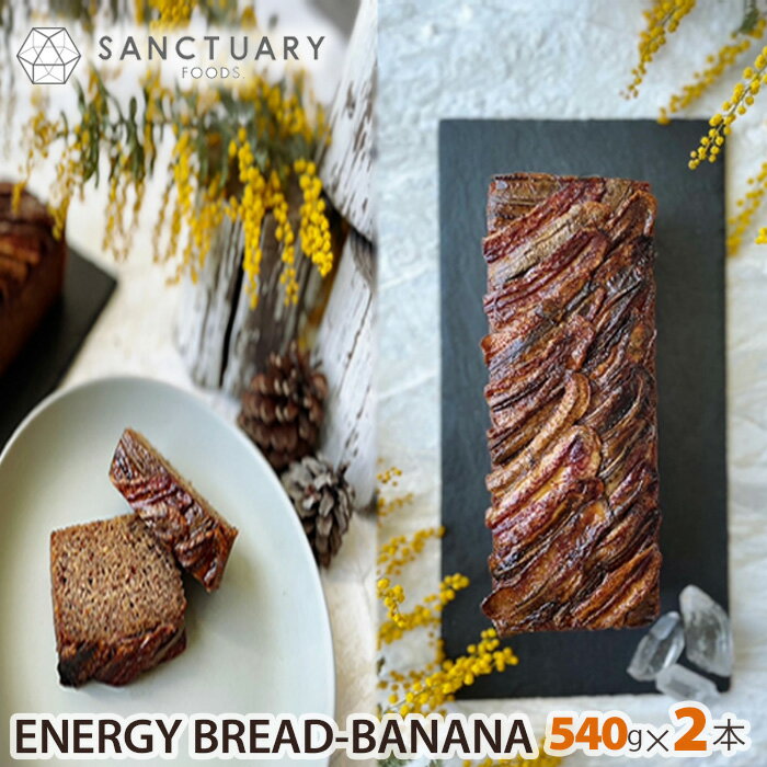 ENERGY BREAD-BANANA 約540g×2本 / 洋菓子 スイーツ 保存料不使用 有機バナナ ギルトフリー エネルギーチャージ 送料無料 神奈川県