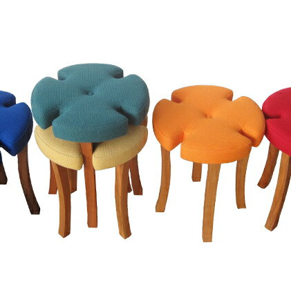 【ふるさと納税】花形スツール2脚セット アメリカンチェリー材 インテリア 工芸品