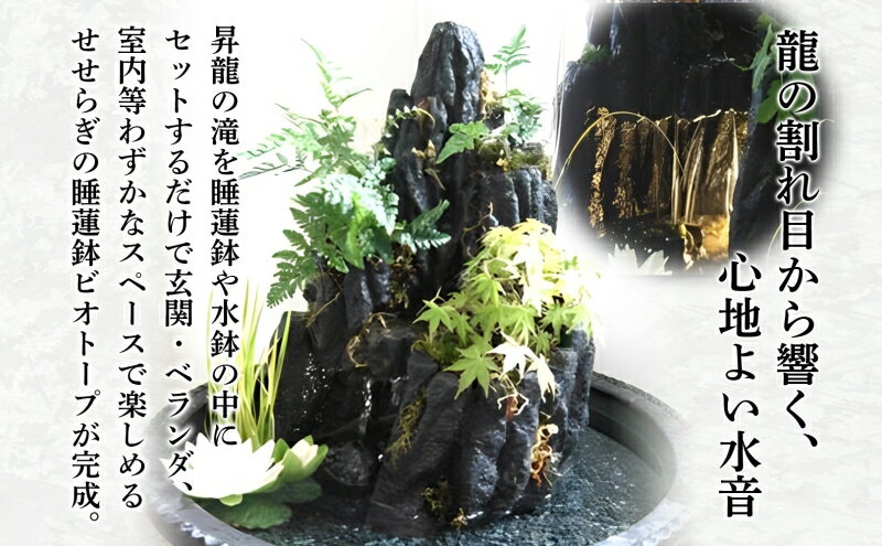 【ふるさと納税】昇龍の滝 大サイズ 滝音 ビオトープ せせらぎ 庭 バルコニー メダカ エサやり不要 癒し ガーデニング リラクゼーション アクアフォレスト 神奈川県寒川町(※鉢はついていません)
