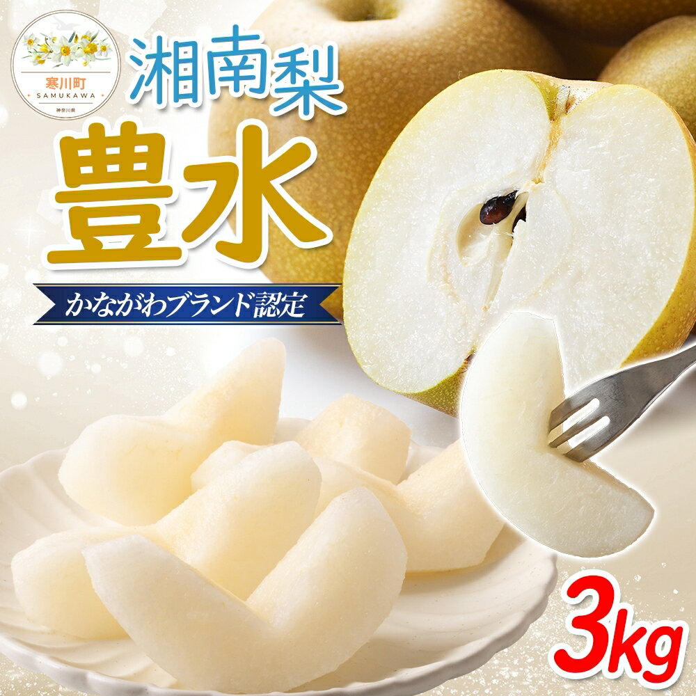【ふるさと納税】湘南梨 3kg 豊水 寒川町産 箱 湘南 常温 かながわ ブランド 甘い 強い やさしい 酸味 果汁 ジューシー ナシ シャキシャキ 送料無料 栽培 樹上 完熟 天利梨園 種類 果物 夏 旬 冷蔵庫 収穫 直後 7月 神奈川県 寒川町 お届け:2025年8月中旬~9月上旬