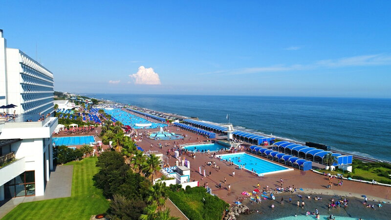 【ふるさと納税】大磯ロングビーチ　1日入場券ペア（おとな2枚）【 プール レジャー 神奈川県 大磯町 施設利用券 家族2人分 1日無料券 期間内サービス ファミリー招待券 お得セット ビーチ 夏レジャー ギフト券 施設入場券 贈り物 】のサムネイル