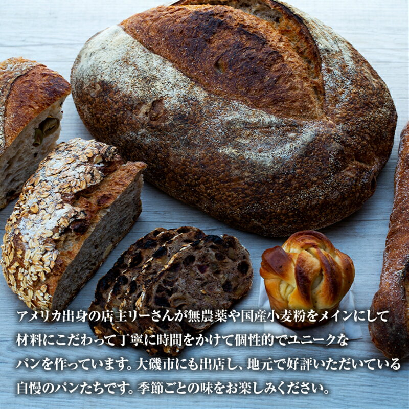 【ふるさと納税】【定期便3か月】Lees Breadまるごとカンパーニュおまかせセット 天然酵母パン ハード系ブレッド　カンパーニュ 期間限定受付 配送地域限定【 神奈川県 大磯町 無農薬 国産小麦粉 天然酵母　贈答品 父の日 お歳暮】